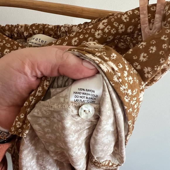 Saltwater Luxe mustard floral MIDI Skirt - Picture 6 of 6